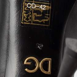 Pre Owned Dolce & Gabbana Black Quilted Leather Buckle Detail Pumps Size 35