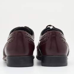 Pre Owned Dolce & Gabbana Brown Brogue Leather and Tweed Derby Size 37