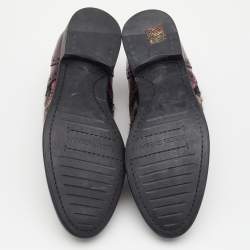 Pre Owned Dolce & Gabbana Brown Brogue Leather and Tweed Derby Size 37