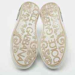 Pre Owned Dolce & Gabbana White Leather Portofino Low Top Sneakers Size 38