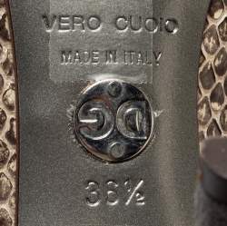 مملوكة مسبقًا Dolce & Gabbana  Multicolor Snakeskin and Suede Pumps Size 36.5