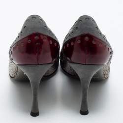 مملوكة مسبقًا Dolce & Gabbana  Multicolor Snakeskin and Suede Pumps Size 36.5