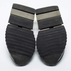 Pre Owned Dolce & Gabbana Black Knit Fabric Sorrento Slip On Sneakers Size 37