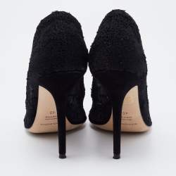 Pre Owned Dolce & Gabbana Black Lace Bellucci Embellished Pumps Size 40