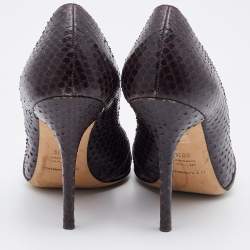 Dolce & Gabbana Dark Brown Python Pumps Size 36.5