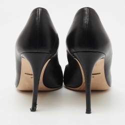 Pre Owned Dolce & Gabbana Black Leather Pointed Toe Pumps Size 40