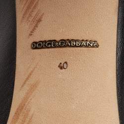 Pre Owned Dolce & Gabbana Black Leather Pointed Toe Pumps Size 40