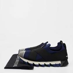 Dolce & Gabbana Tricolor Neoprene and Suede Ibiza Sneakers Size 40