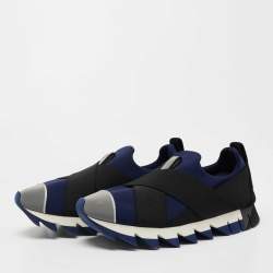 Dolce & Gabbana Tricolor Neoprene and Suede Ibiza Sneakers Size 40