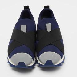 Dolce & Gabbana Tricolor Neoprene and Suede Ibiza Sneakers Size 40