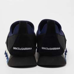 Dolce & Gabbana Tricolor Neoprene and Suede Ibiza Sneakers Size 40