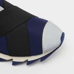 Dolce & Gabbana Tricolor Neoprene and Suede Ibiza Sneakers Size 40