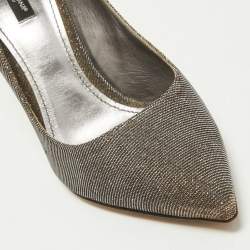 Pre Owned Dolce & Gabbana Metallic Lurex Fabric Lori Pumps Size 41