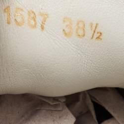 Pre Owned Dolce & Gabbana White Leather Portofino Low Top Sneakers Size 38.5
