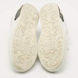 Pre Owned Dolce & Gabbana White Leather Portofino Low Top Sneakers Size 38.5
