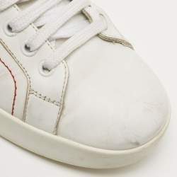 Pre Owned Dolce & Gabbana White Leather Portofino Low Top Sneakers Size 38.5