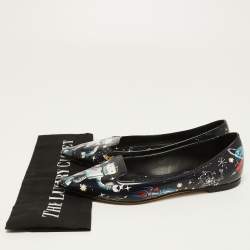 Dolce & Gabbana Navy Blue Patent leather Galaxy Print Ballet Flats Size 35.5