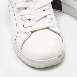 Pre Owned Dolce & Gabbana White Leather Portofino Low Top Sneakers Size 37.5