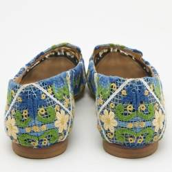 Dolce & Gabbana Tricolor Floral Lace Smoking Slippers Size 37
