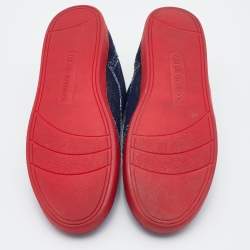 Pre Owned Dolce & Gabbana Blue Denim Lace Up Derby Sneakers Size 39