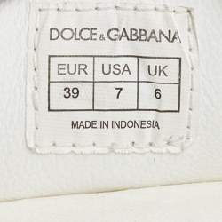 Pre Owned Dolce & Gabbana Blue Denim Lace Up Derby Sneakers Size 39