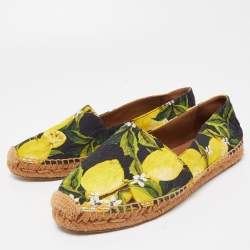 Pre Owned Dolce & Gabbana Multicolor Lurex Fabric Espadrilles Size 38