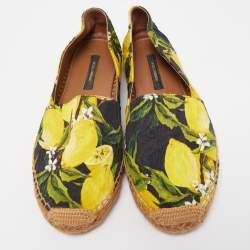 Pre Owned Dolce & Gabbana Multicolor Lurex Fabric Espadrilles Size 38