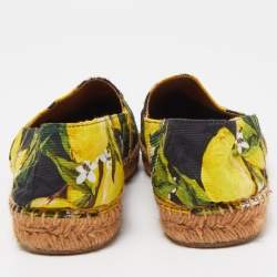 Pre Owned Dolce & Gabbana Multicolor Lurex Fabric Espadrilles Size 38