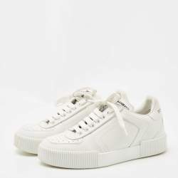 Pre Owned Dolce & Gabbana White Leather Low Top Sneakers Size 37