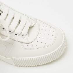 Pre Owned Dolce & Gabbana White Leather Low Top Sneakers Size 37