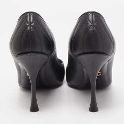 Pre Owned Dolce & Gabbana Black Leather Devotion Pumps Size 39