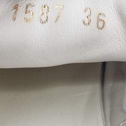 Pre Owned Dolce & Gabbana White Leather Portofino Low Top Sneakers Size 36