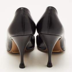 Pre Owned Dolce & Gabbana Black Leather Buckle Pumps Size 37