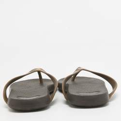 Dolce & Gabbana Brown/Black Tiger Print Rubber Thong Sandals Size 39  