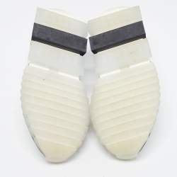 Pre Owned Dolce & Gabbana White/Black Mesh and Rubber Sorrento Sneakers Size 38