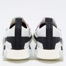 Pre Owned Dolce & Gabbana White/Black Mesh and Rubber Sorrento Sneakers Size 38