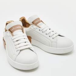 Pre Owned Dolce & Gabbana White  Portofino Low Top Sneakers Size 36