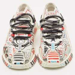 مملوكة مسبقًا Dolce & Gabbana Multicolor Suede and Fabric Miami Ns1 Low Top Sneakers Size 38