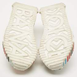 مملوكة مسبقًا Dolce & Gabbana Multicolor Suede and Fabric Miami Ns1 Low Top Sneakers Size 38