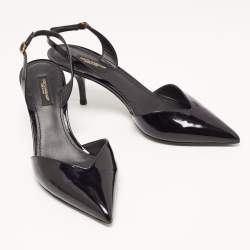 Pre Owned Dolce & Gabbana Black Patent Leather D'orsay Pumps Size 37
