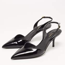 Pre Owned Dolce & Gabbana Black Patent Leather D'orsay Pumps Size 37