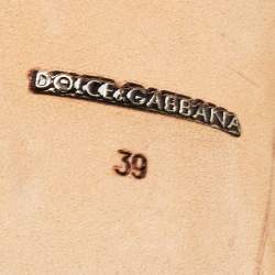 Pre Owned Dolce & Gabbana Silver/Black Mesh and Lace Bellucci Pumps Size 39