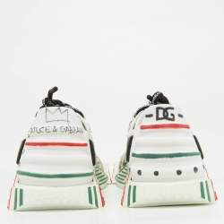 Pre Owned Dolce & Gabbana Multicolor Neoprene and Suede Miami Ns1 Low Top Sneakers Size 38