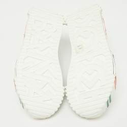Pre Owned Dolce & Gabbana Multicolor Neoprene and Suede Miami Ns1 Low Top Sneakers Size 38