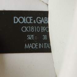 Pre Owned Dolce & Gabbana Multicolor Neoprene and Suede Miami Ns1 Low Top Sneakers Size 38