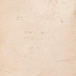 مملوكة مسبقًا Dolce & Gabbana Black Lizard Embossed Leather Sofia Slides Size 38