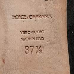 Pre Owned Dolce & Gabbana Black Suede Over The Knee Boots Size 37.5