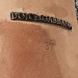 Pre Owned Dolce & Gabbana Black Sequins Crystal Embellished Mary Jane Pumps Size 37