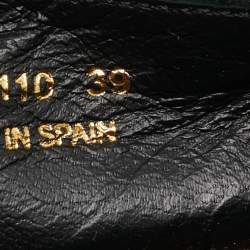 Pre Owned Dolce & Gabbana Brown Canvas Leopard Print Logo Espadrilles Size 39