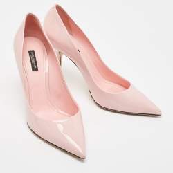Pre Owned Dolce & Gabbana Pink Patent Leather Pumps Size 41